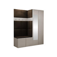 GARDEROBEN-SET Orion XII - Kaschmir/Braun, Holzwerkstoff/Kunststoff (158/186/46cm) - MIRJAN24