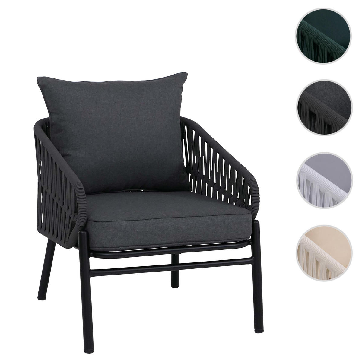 ZAHRADNÍ ŽIDLE Antracitová - antracitová, kov (64/67/70cm) - MCW