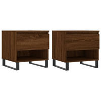 COUCHTISCHE 2 Stk. Braun Eichen-Optik 50x46x50 cm Holzwerkstoff - Braun, Holzwerkstoff (50/46/50cm) - furnicato