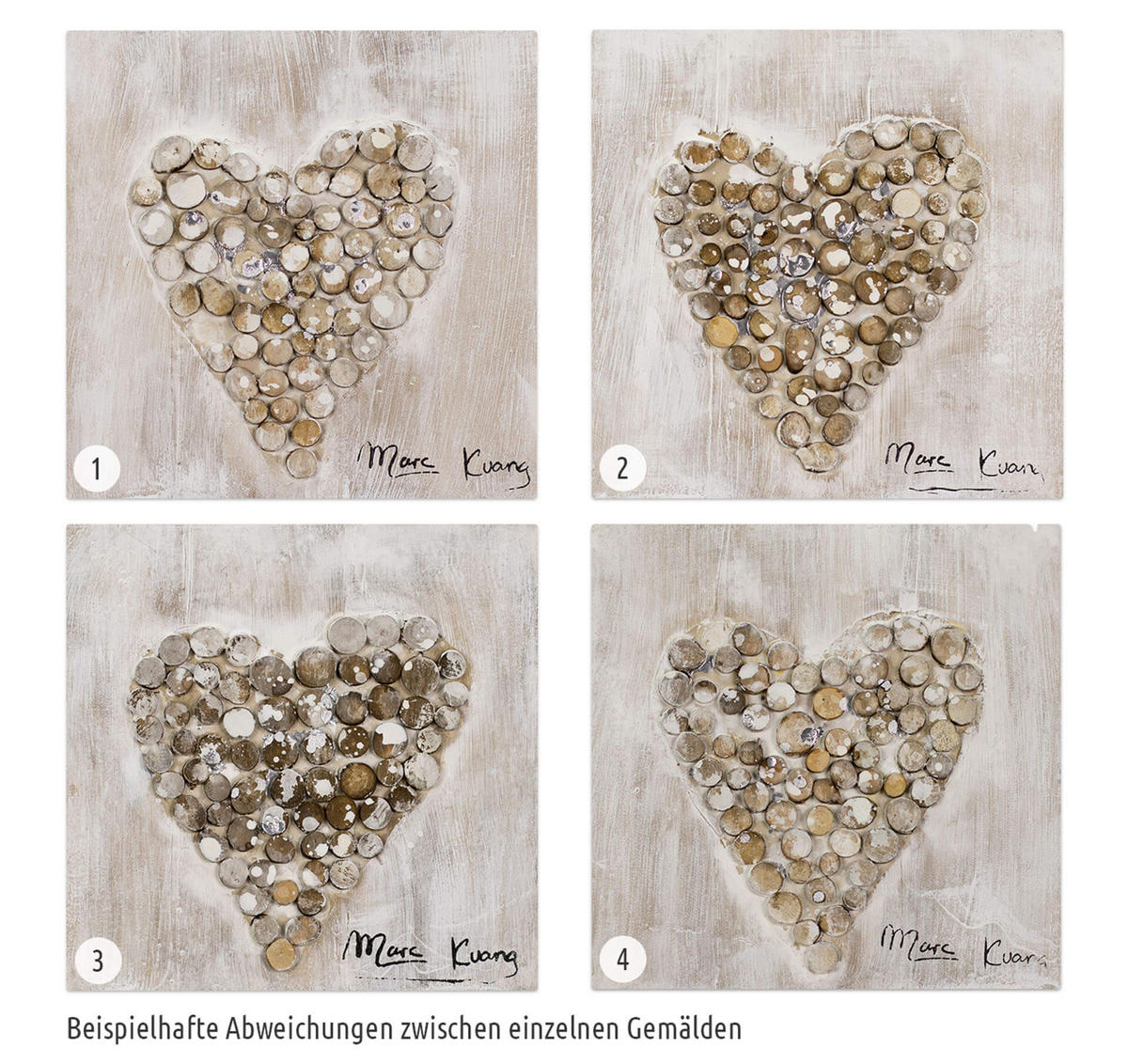 ÖLGEMÄLDE 30/30 cm - Braun, Holz/Textil (30/30cm) - KUNSTLOFT