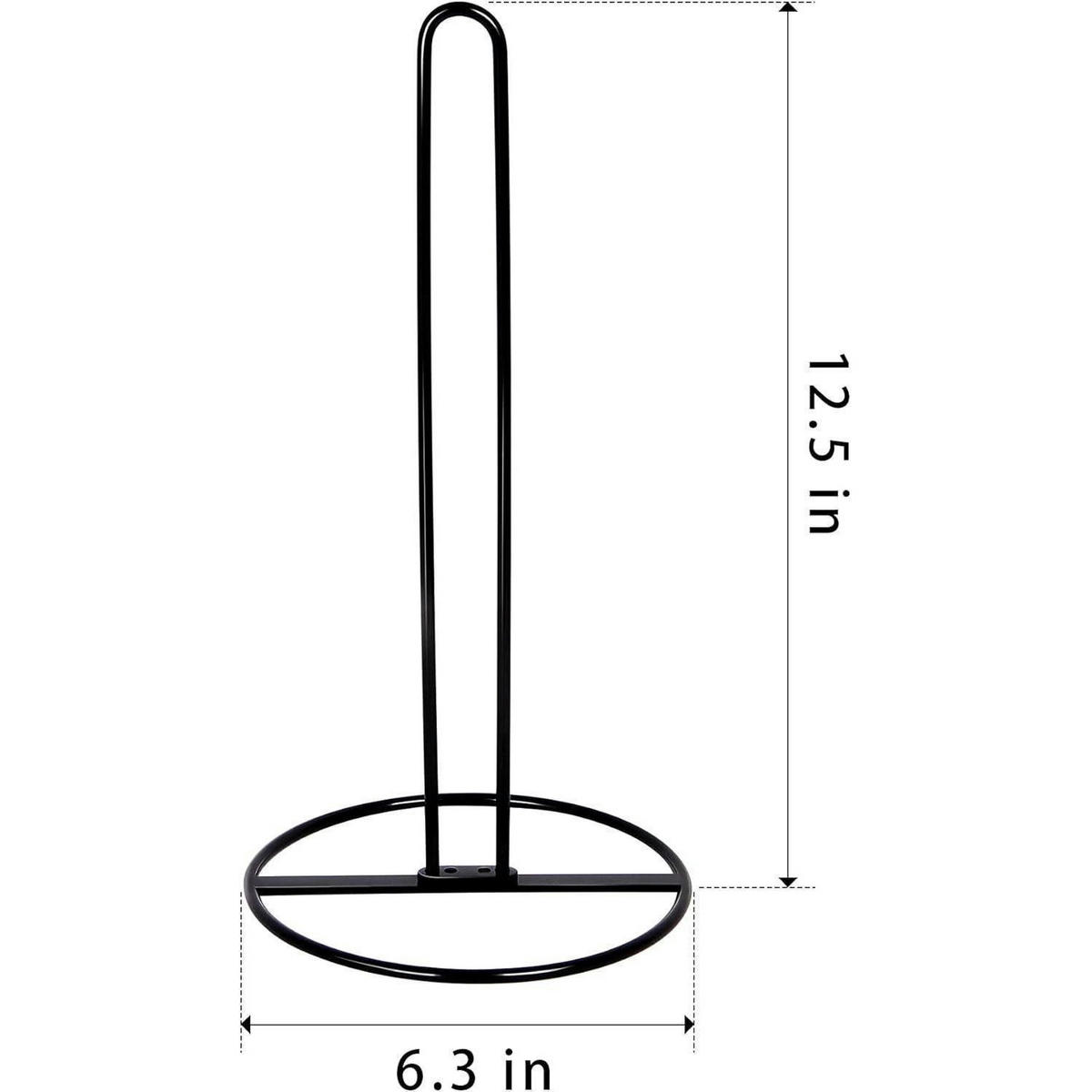 KÜCHENROLLENHALTER Stehend Schwarz 32 cm - Schwarz, Metall (17/7.6/30cm)