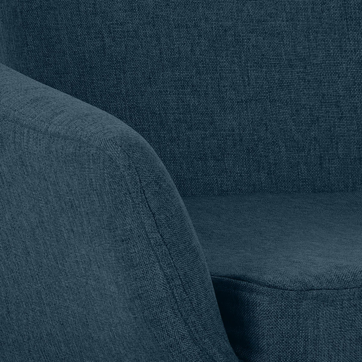 BARHOCKER Stoff Blau - Blau/Eukalyptusholzfarben, Holz/Textil (55/99/46cm) - CLP