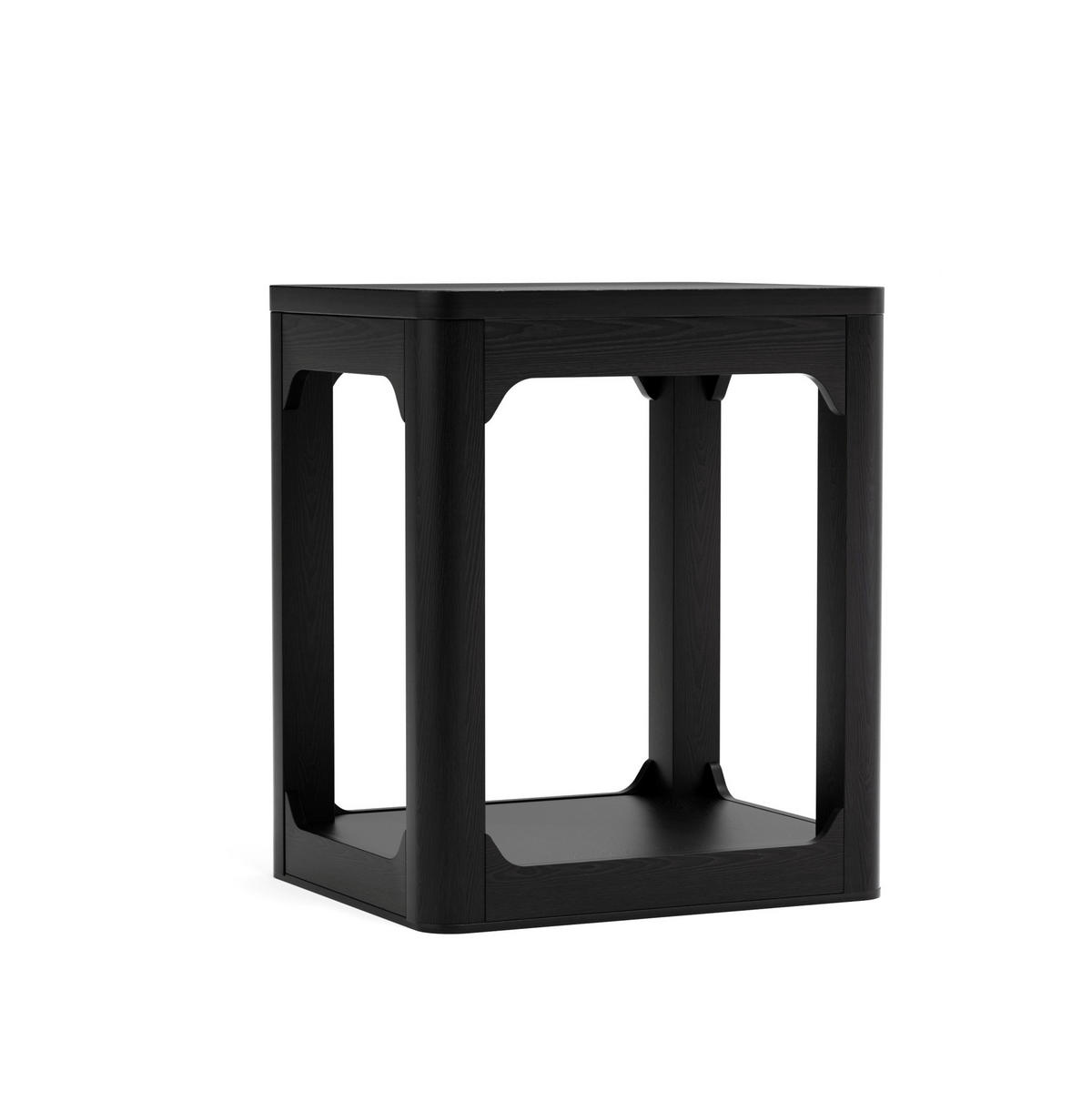 BEISTELLTISCH 2er-Set 50x40x60 cm aus MDF Schwarz mit 2 Ablagen - Schwarz, Holzwerkstoff (50/40/60cm) - IVMEU