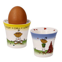 EIERBECHER 2er Set - Der kleine Yogi, New Bone China, Bunt - Multicolor, Keramik (6.5/6/6.5cm) - Goebel