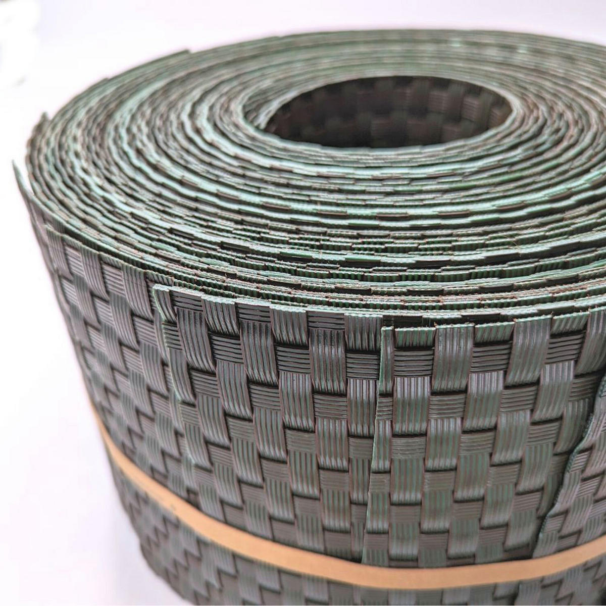 SICHTSCHUTZSTREIFEN Rattan für Doppelstabmatten UV-beständig Grün 10x 2,55m - Grün, Kunststoff (2550/19cm) - ZAUN|ZU
