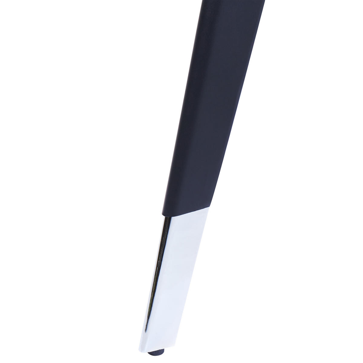 ESSTISCH schwarz glänzend 160/90 cm Mossle - Silberfarben/Schwarz, Holzwerkstoff (160/90/76cm) - Beliani