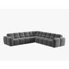 ECKSOFA Lisa aus Samt hellgrau 5 Sitzplätze - Hellgrau, Textil (310/310cm) - Micadoni