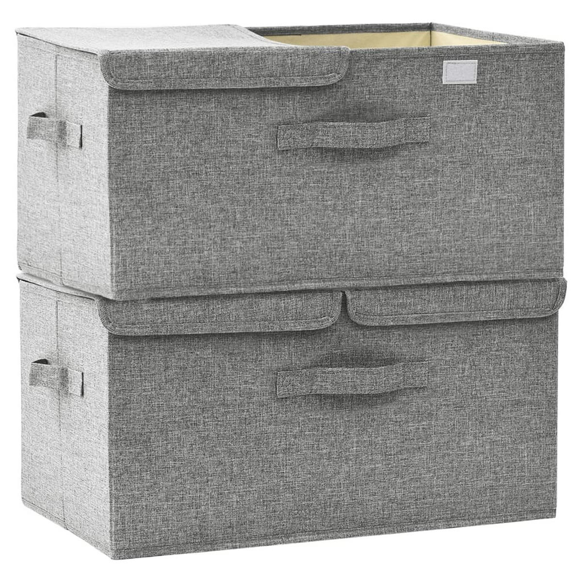 AUFBEWAHRUNGSBOXEN 2er set Stoff 50/30/25 Cm Grau - Grau, Textil (30/25/50cm) - vidaXL