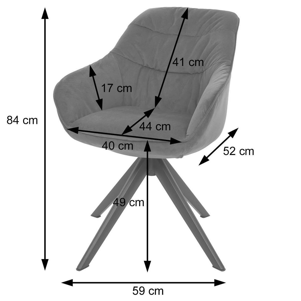 ESSZIMMERSTUHL Hellgrau - Hellgrau, Textil (59/84/52cm) - Jamb