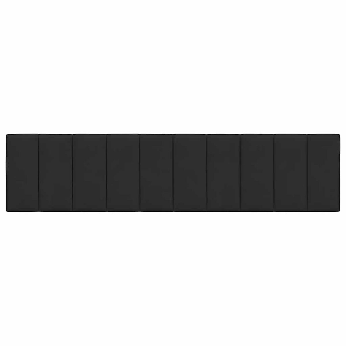 KOPFTEIL-KISSEN Schwarz 200 Cm Samt - Schwarz, Naturmaterialen - vidaXL