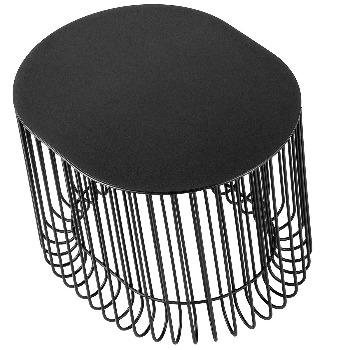 LOUNGETISCH 58 x 40 cm, schwarz - Schwarz, Metall (58/45/40cm) - KADAX