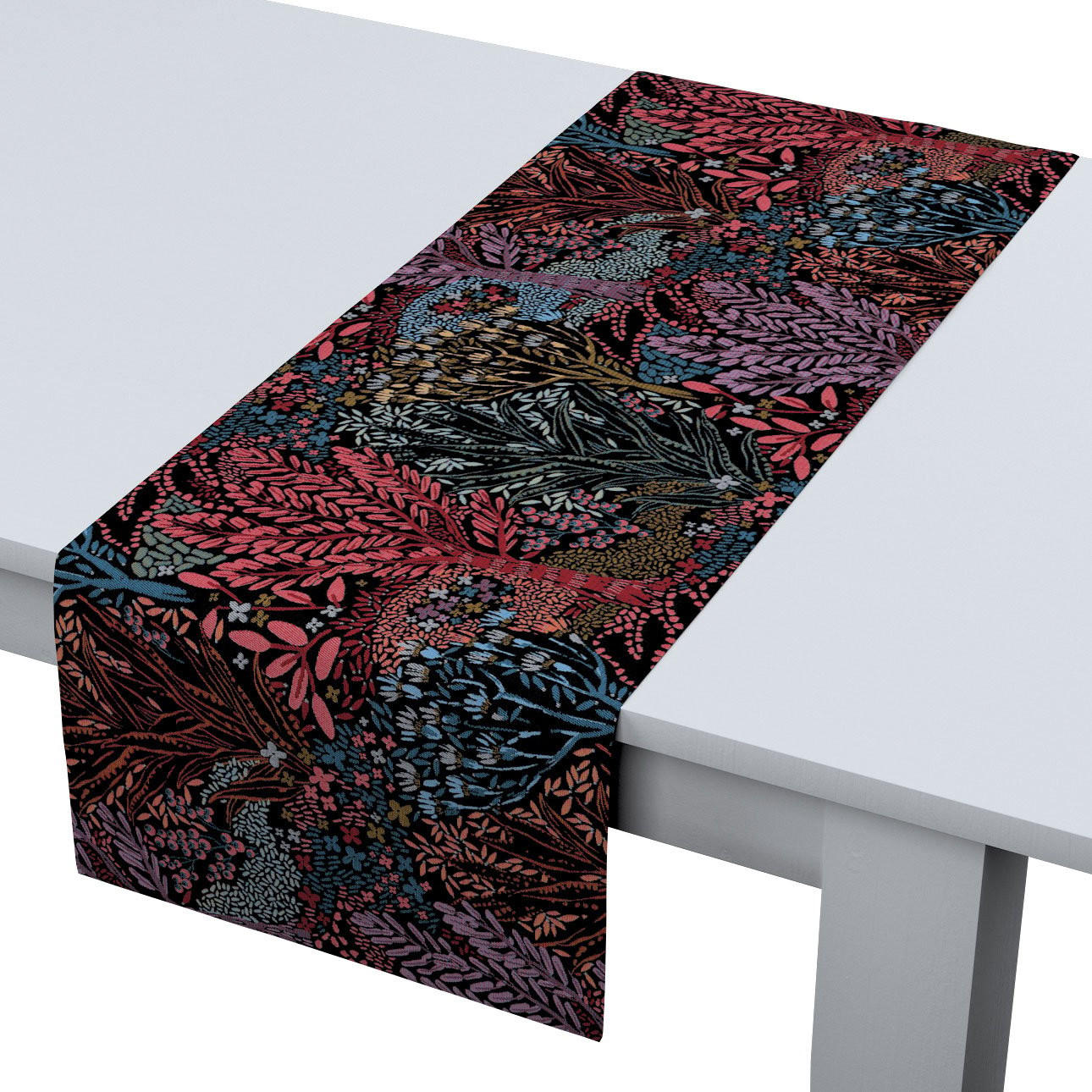 TISCHLÄUFER Intenso Premium, schwarz und blau, 40x130 cm - Schwarz, Textil (40/130cm) - Dekoria