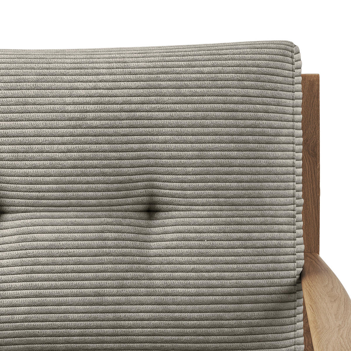 SESSEL - Eichefarben/Graubraun, Eichenholz/Textil (83/80/75cm) - home24