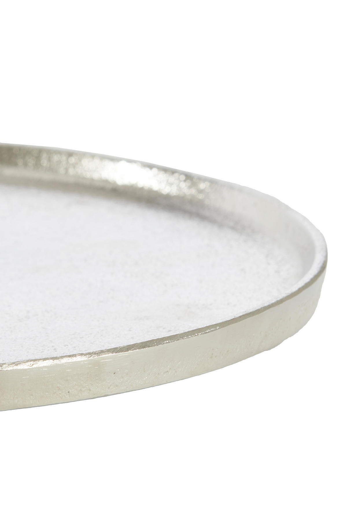 SCHALE Maes Silber Ø50/1.5 cm - Silberfarben, Metall (50/1.5cm) - Light & Living