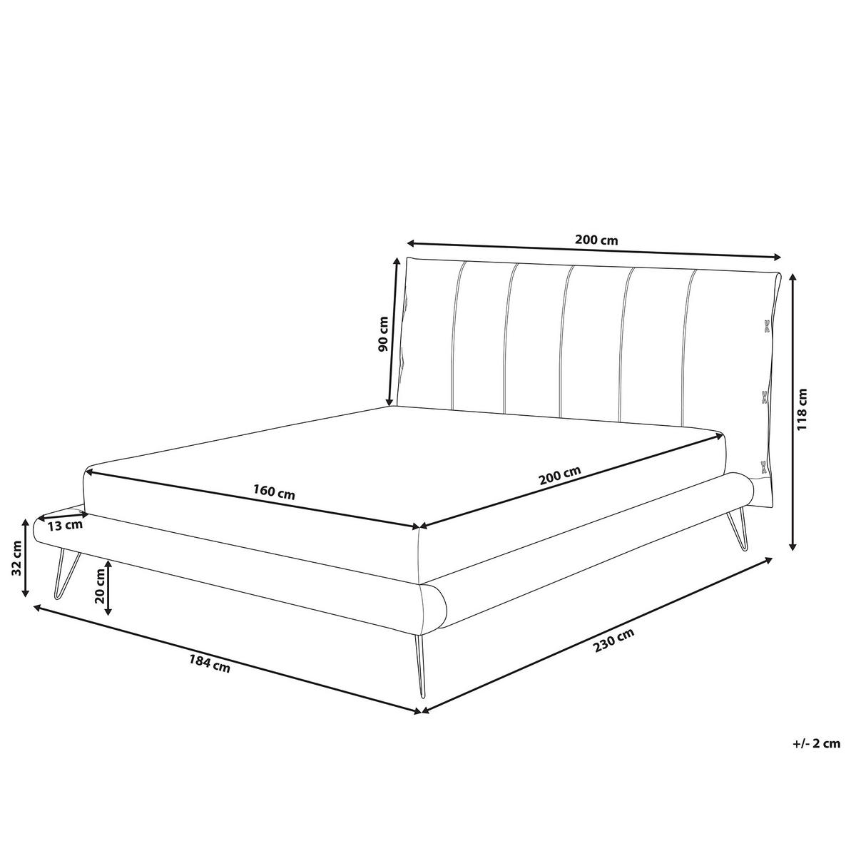 BETT 160/200cm Creme Betin - Creme, Textil (160/200cm) - Beliani
