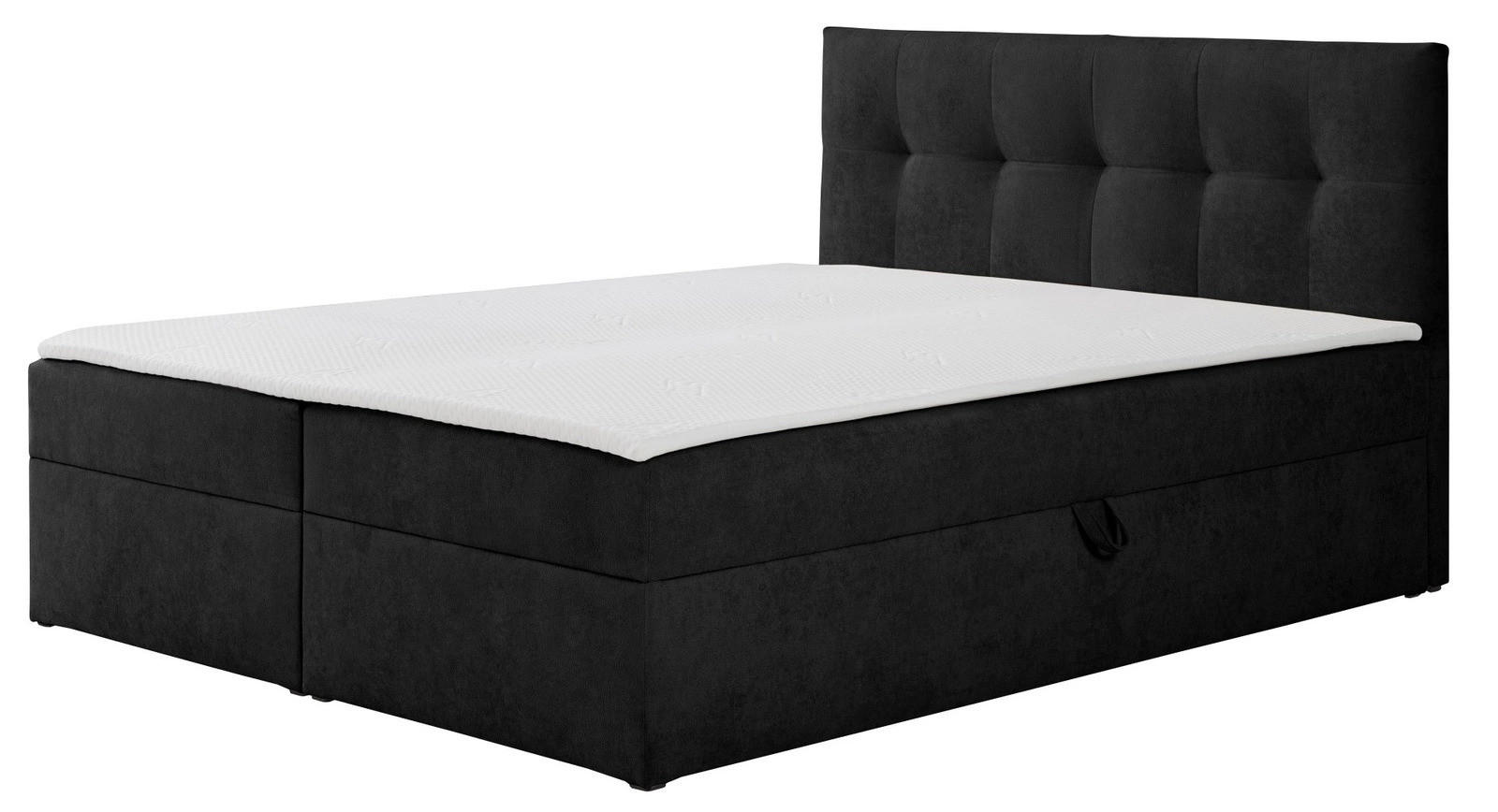 BOXBETT Toronto 140x200 Bonell-Matratze H3 und Topper - Silberfarben/Schwarz, Holz/Holzwerkstoff (140/200cm) - Ravio