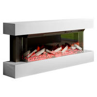 KOMMODE Kioto mit Kamin - Weiß, Holzwerkstoff (120/56/24cm) - MIRJAN24