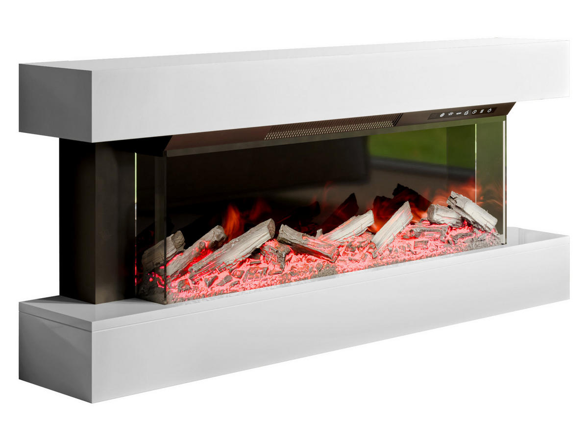 KOMMODE Kioto mit Kamin - Weiß, Holzwerkstoff (120/56/24cm) - MIRJAN24