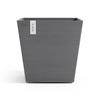 BLUMENTOPF mit Wasserreservoir Rotterdam 35/35/34,4 cm Grau - Grau, Kunststoff (35/34.4cm) - Ecopots