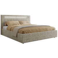 POLSTERBETT GOLD 5 CLASSIC 140/200 - Beige Strukture - Schaum-Matratze - Beige, Textil (140/200cm) - MKS