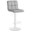 BARHOCKER Samt grau - Weiß/Grau, Textil/Metall (46/94/47cm) - CLP