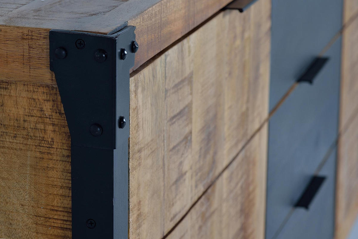 SIDEBOARD mit 2 Türen und 3 Schubladen aus Mangoholz - Braun, Holz (45/80/180cm) - Giner y Colomer