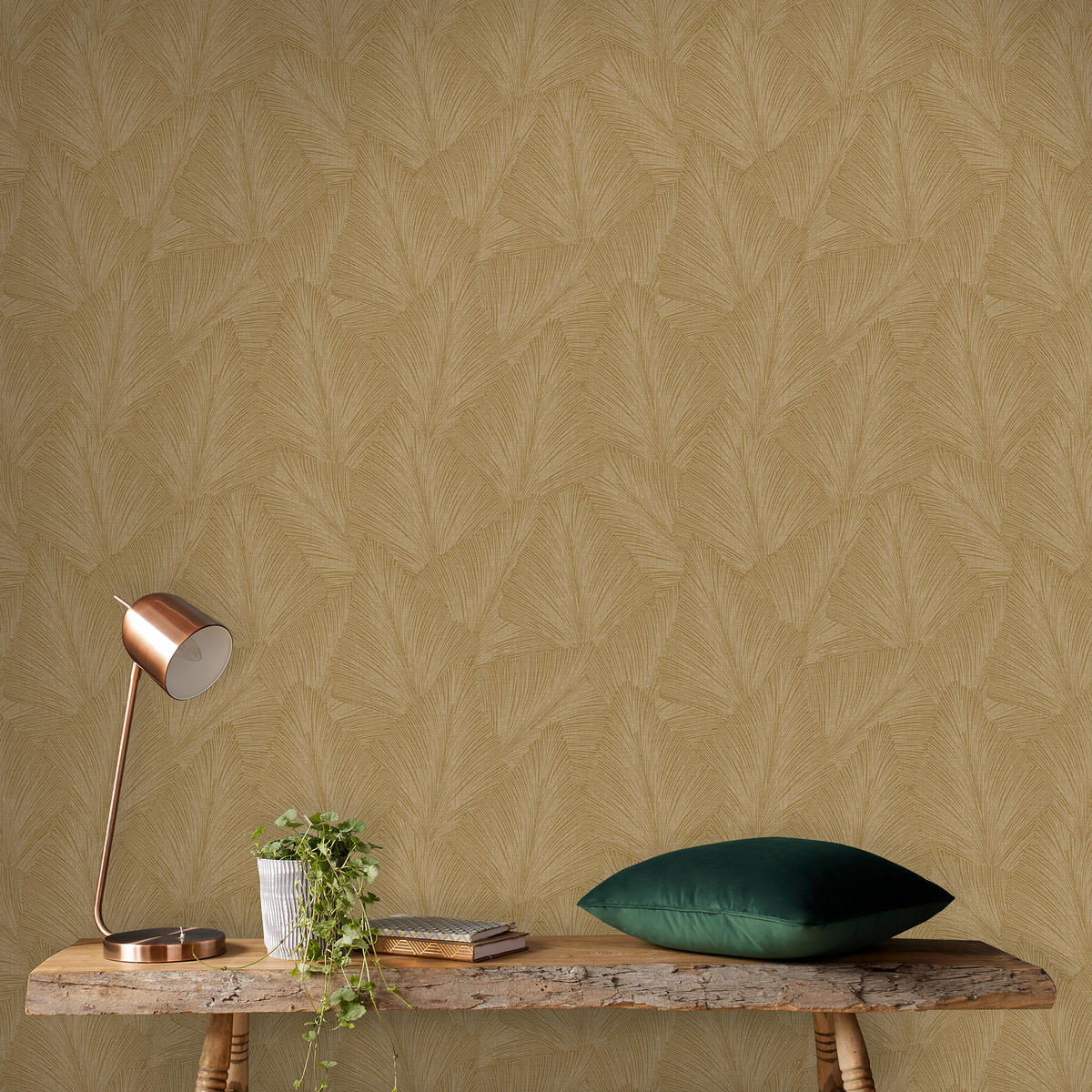 VLIESTAPETE - Maya warm gold - Goldfarben, Papier/Kunststoff (52/1000cm) - Superfresco Easy