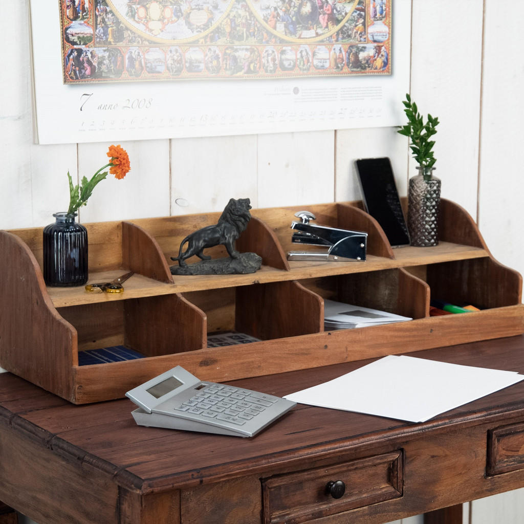 Thumbnail - Design Delights Organizer, Natur, Holz, 80x20x25 cm, Arbeitszimmer, Schreibtische