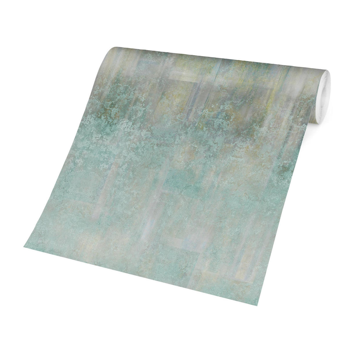 FOTOTAPETE Rustikales Betonmuster Mint 240/240 cm - Blau, Papier (240/240cm) - Bilderwelten