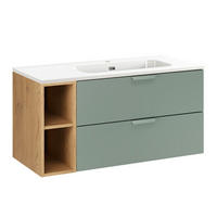 WASCHTISCH 101cm Oria Grün - Grün, Holzwerkstoff (101/50/46cm) - Petits-meubles