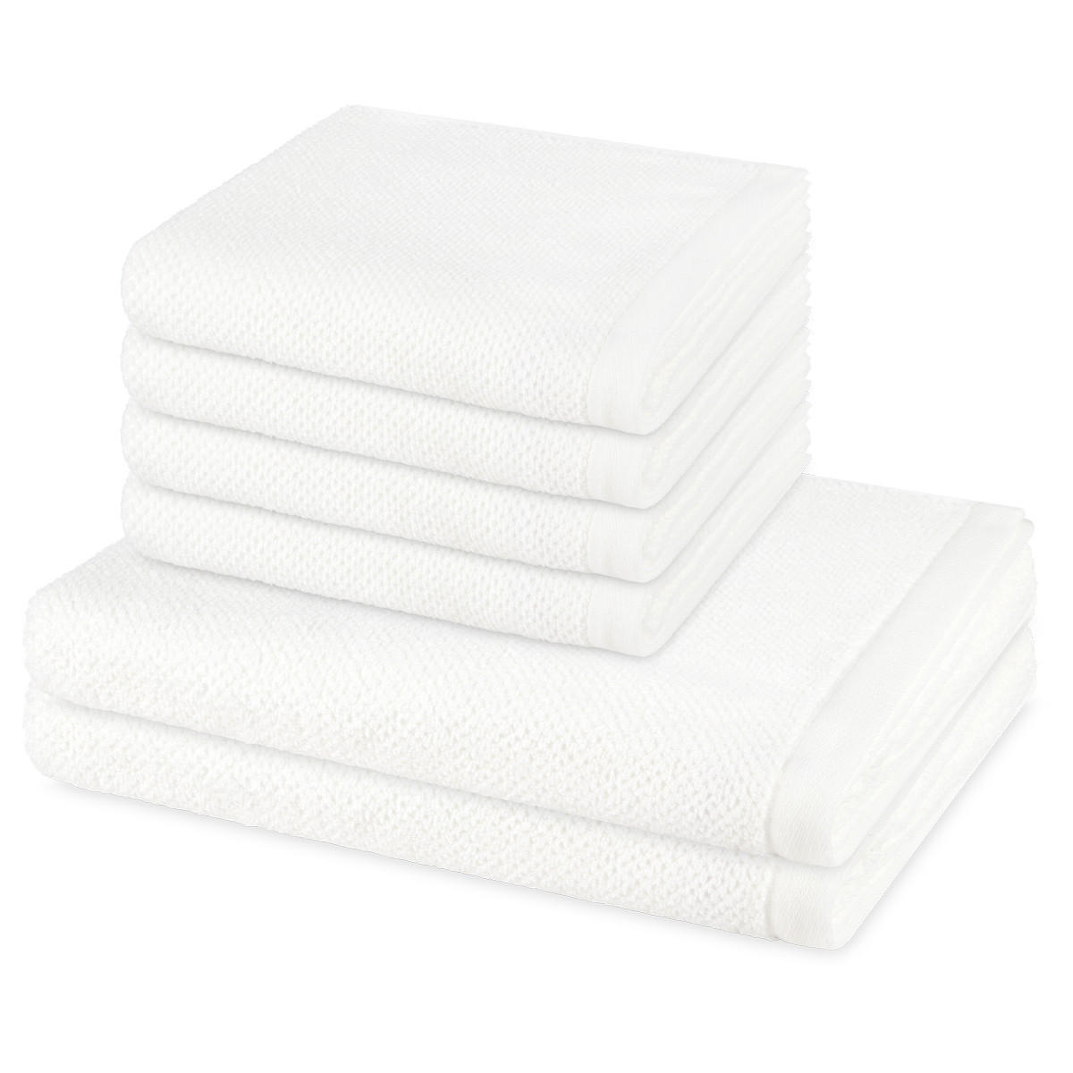 FROTTIERSET Bliss 6-teilig - Weiß, Textil (50/100cm) - MÖVE