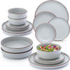 TAFELSERVICE BOMBAY STONE - 16 teilig aus Steingut - Grau, Stein (27/6.5/27cm) - Sänger
