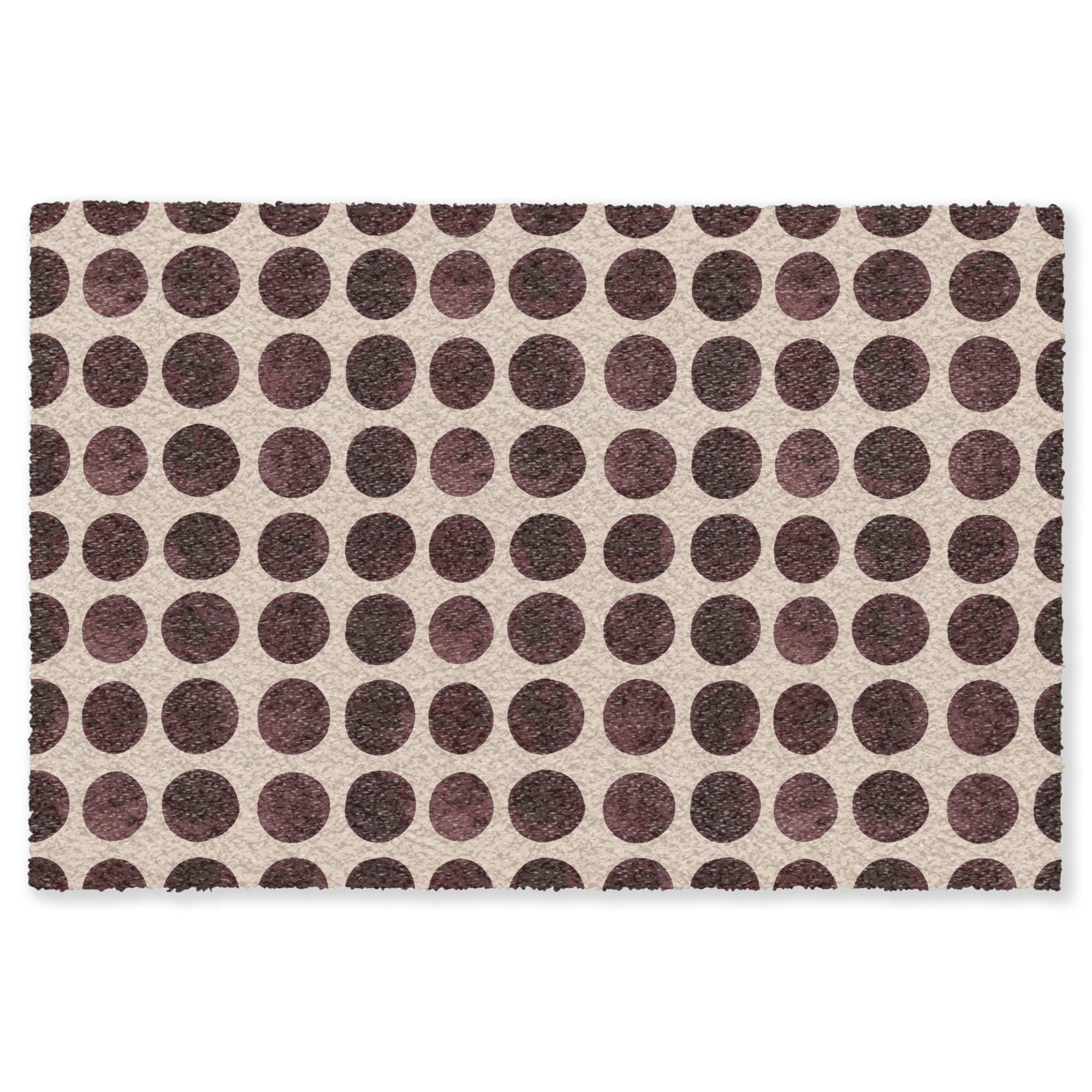 TEPPICH - Polka dots - Muster - Braun - 200x140 cm - Dunkelbraun, Kunststoff/Textil (200/0.4cm) - OnlyWow
