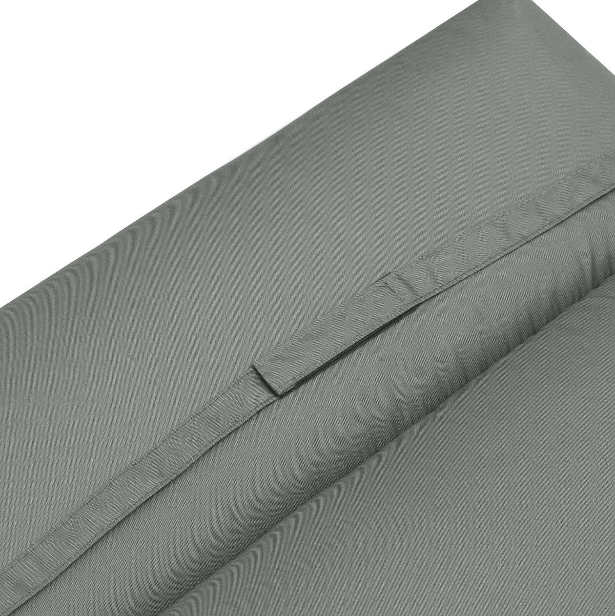 LIEGENAUFLAGE aus Polyester 196x55x8 cm in Dunkelgrau mit Befestigungsbändern - Dunkelgrau, Textil (55/8/196cm) - Modfu