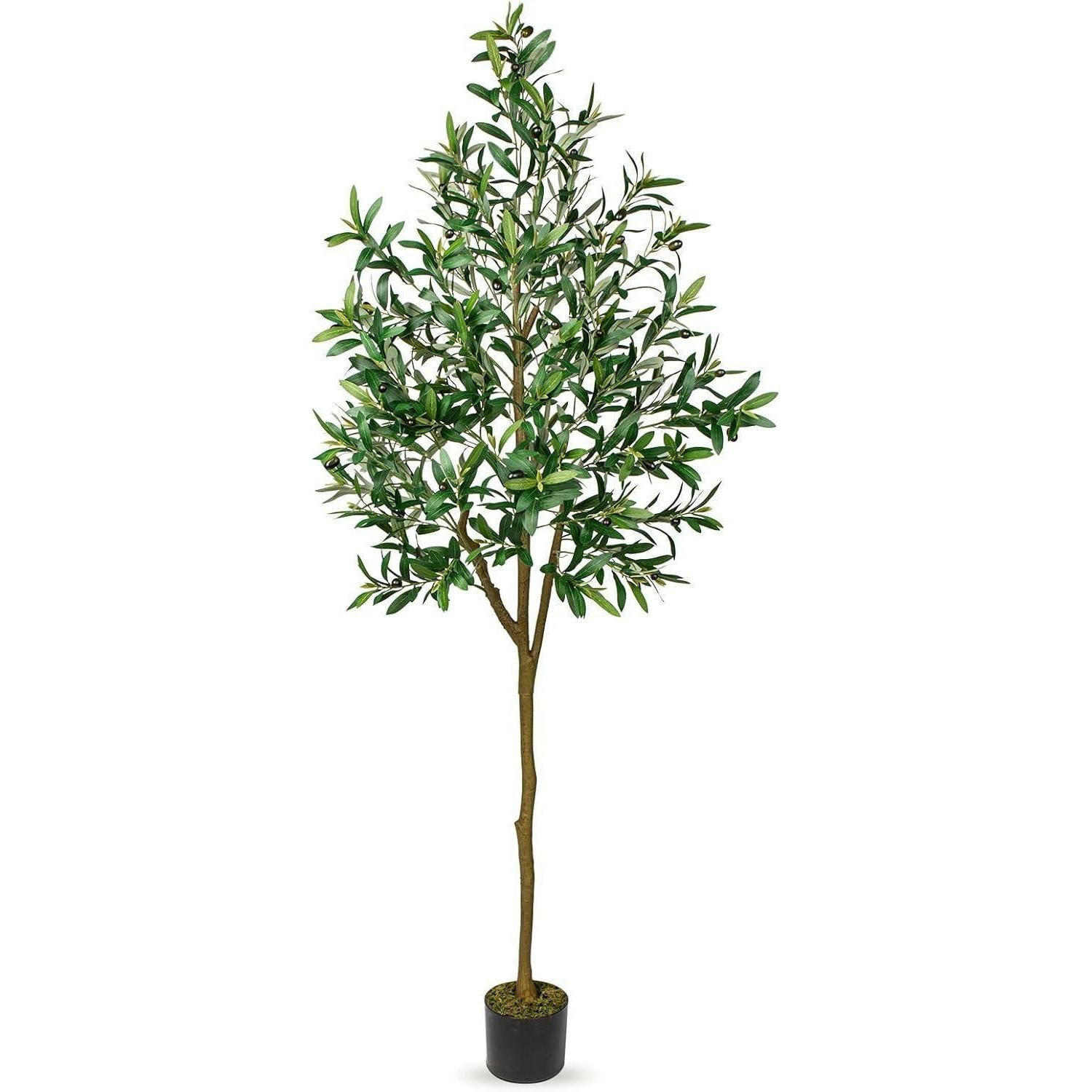 KUNSTBAUM Olivenbaum 180 cm - Olivgrün, Kunststoff (11cm)