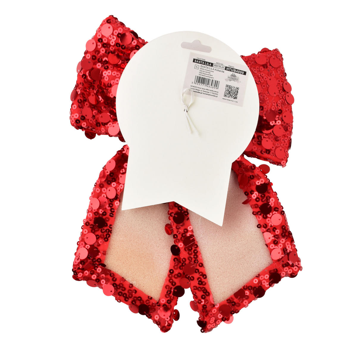 DEKOSCHLEIFE Santa Lila Gold 24/28cm - Rot, Textil (25/29/25cm) - Mondex
