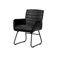 STUHL Echtleder (Büffel) 62 x 62 x 84 cm schwarz IRON LABEL #19 - Schwarz, Leder (62/84/62cm) - Massivmoebel24