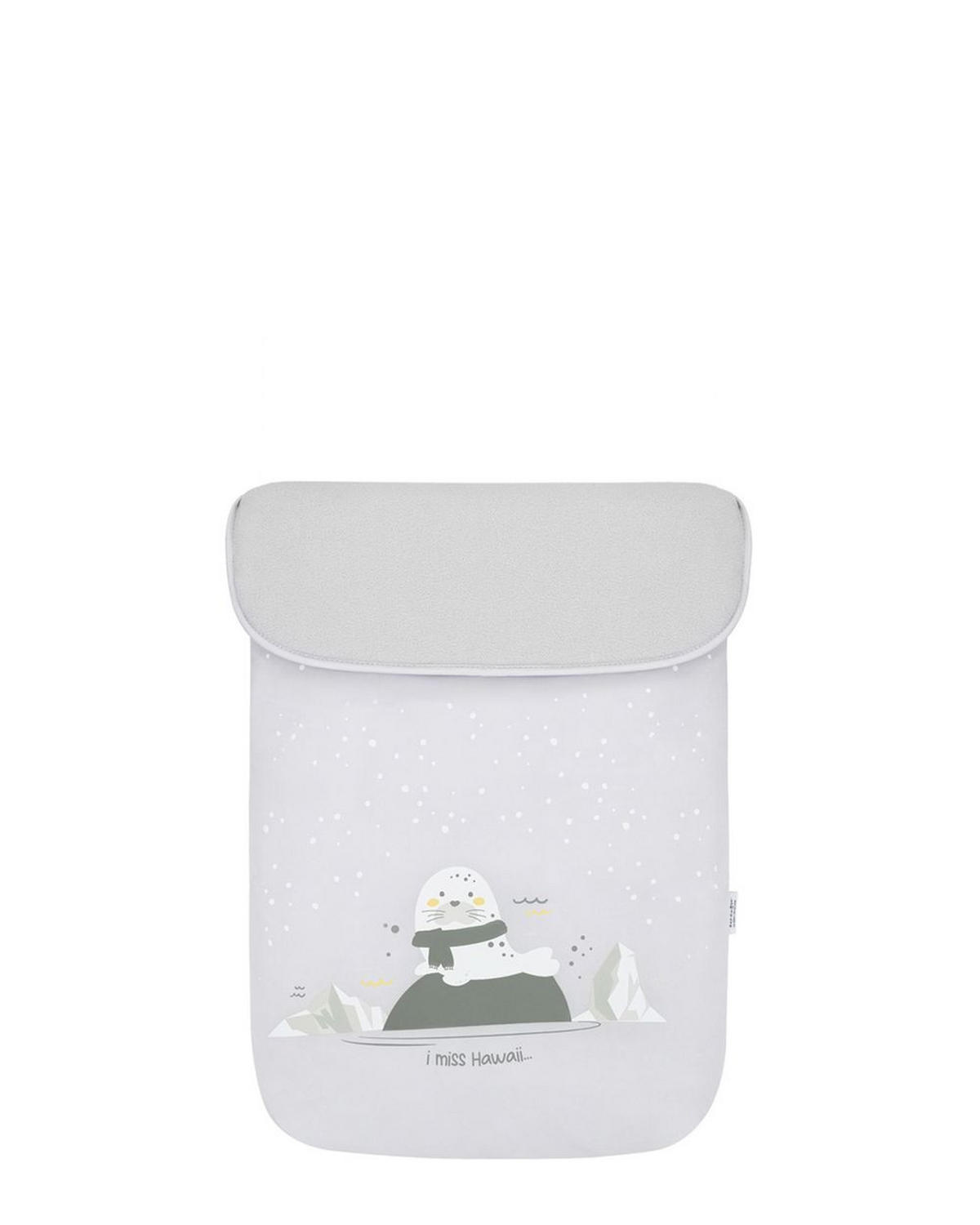 FUSSSACK Polar Friends hellgrau Fleecefutter, wasserabweisend, für 5-Punkt-Gurt, Reißverschluss - Grau, Textil (48/10/85cm) - Kikka boo