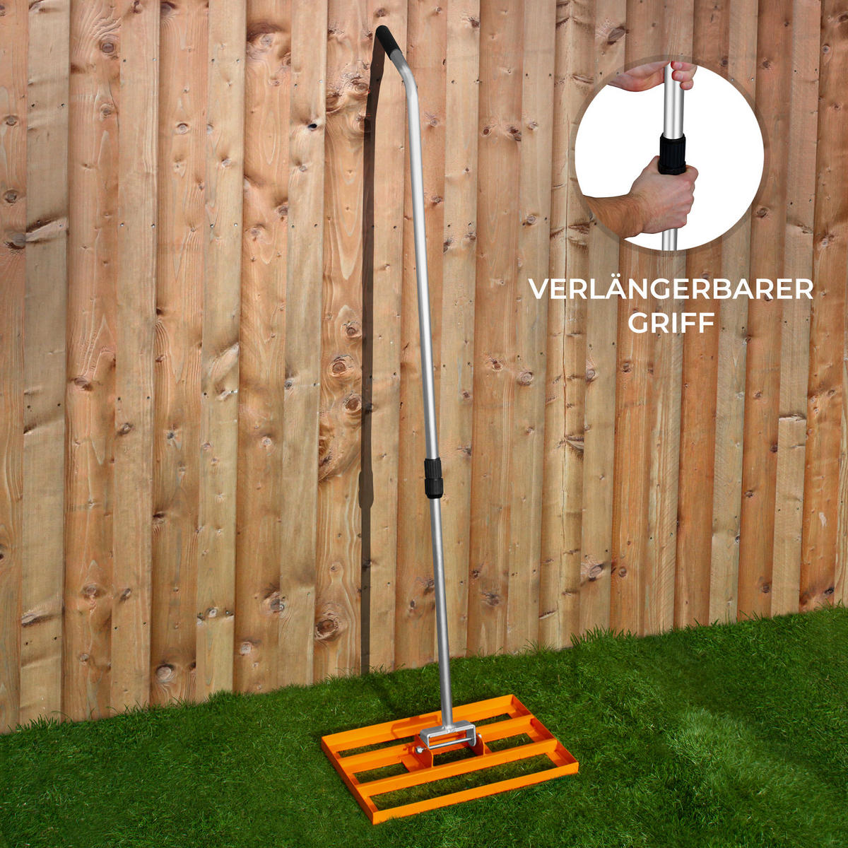 RASENRAKEL 50cm – Orange - Orange, Metall (50/1/32cm) - Monstershop