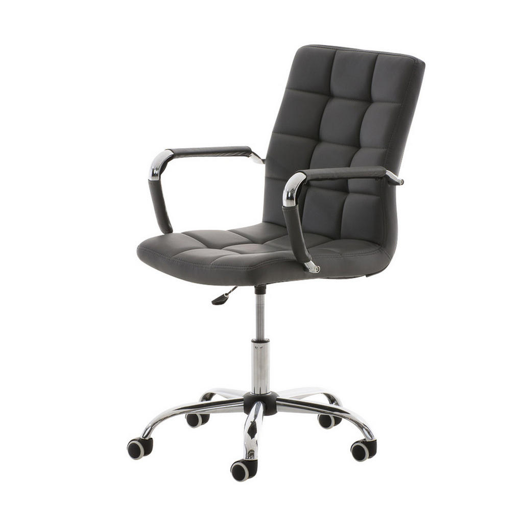 Thumbnail - TPFLiving Bürostuhl, Grau, Textil, 54x101x59 cm, Arbeitszimmer, Bürostühle, Drehstühle