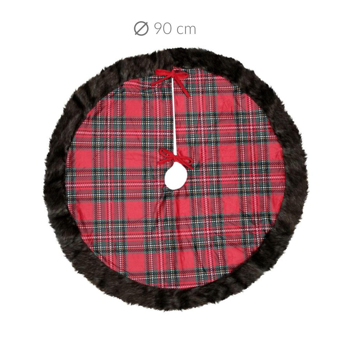 WEIHNACHTSBAUMROCK Klaus Ø 90 cm - Rot, Textil (90/1/90cm)