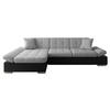 ECKSOFA Malwi, Seite: Links - Schwarz/Grau, Holz/Textil (278/161cm) - MIRJAN24