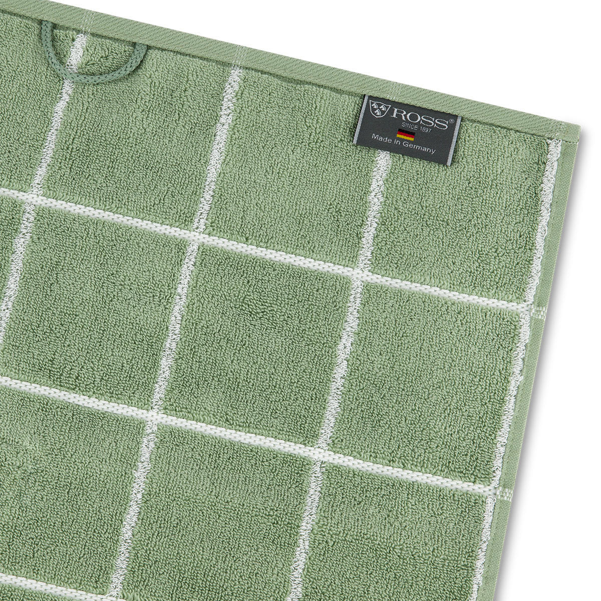 DUSCHTUCH Sensual Skin Karo 2er-Set - Grün, Textil (75/140cm) - Ross