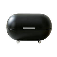 BROTKASTEN 34/19/20 cm Schwarz - Schwarz, Metall (19/20/34cm) - Authentics