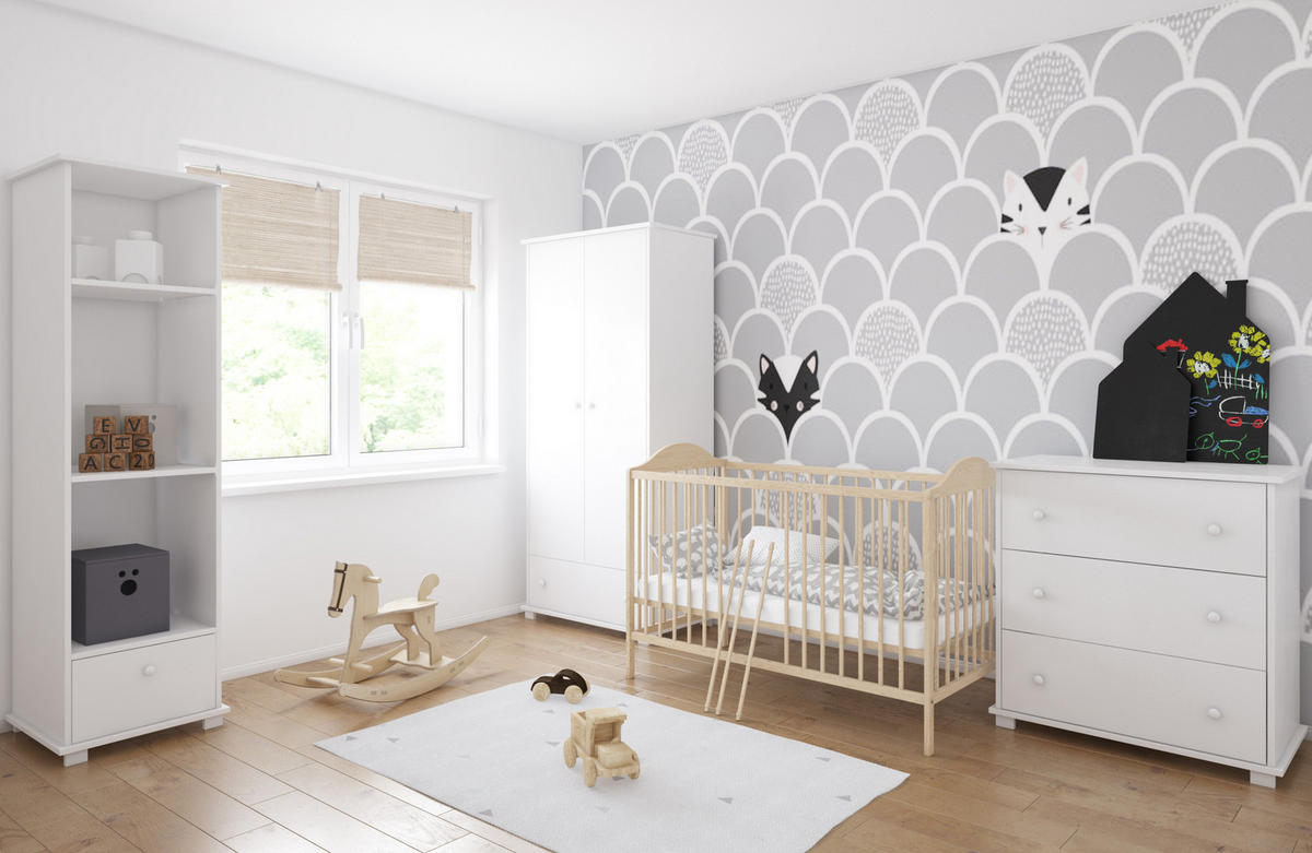 BABYBETT 60x120 cm in natur - Naturfarben, Holzwerkstoff (60/120cm) - Kids Collective