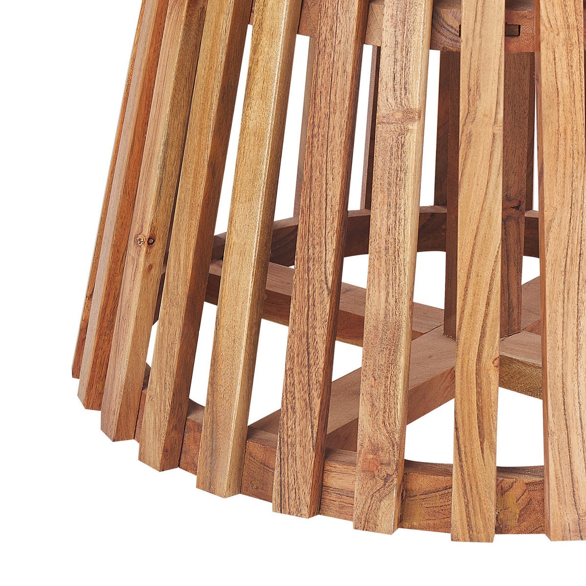 ESSTISCH Akazienholz dunkelbraun 120 cm Mesilla - Dunkelbraun, Holz (120/77/120cm) - Beliani