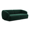 4-SITZER-SOFA Samt Stoff Grün - Dunkelgrün/Schwarz, Kunststoff/Textil (232/81/98cm) - Makamii