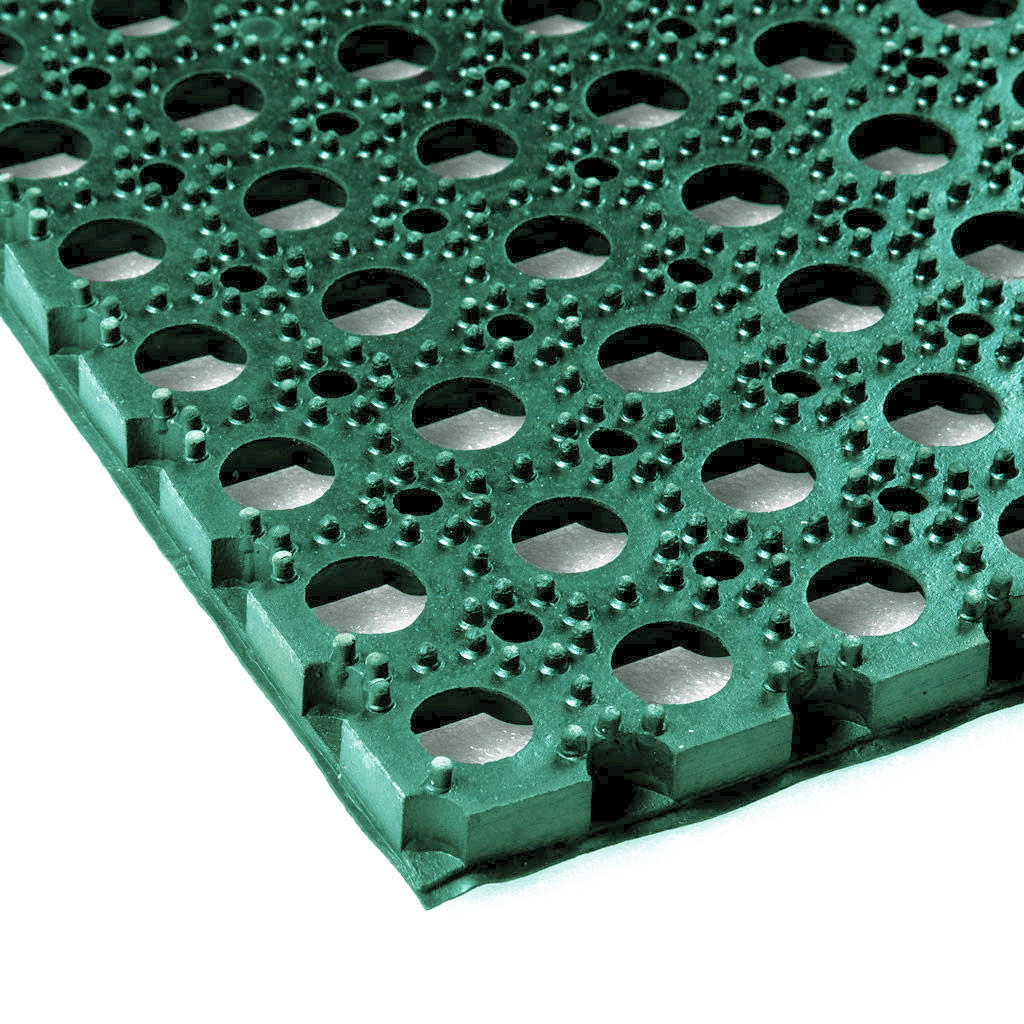 GUMMI RINGMATTE 100 x 150 cm Grün - Grün, Naturmaterialien (150/100cm) - IVOL