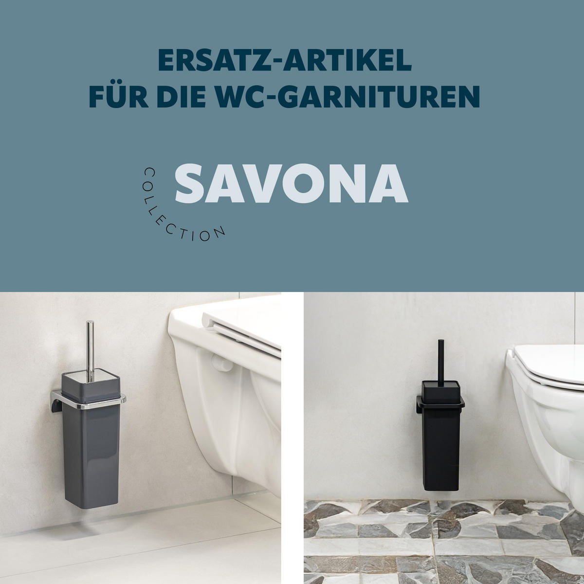 WANDHALTERUNG SAVONA, schwarz, Kunststoff - Schwarz, Kunststoff (11.5/4.5/12cm) - bremermann