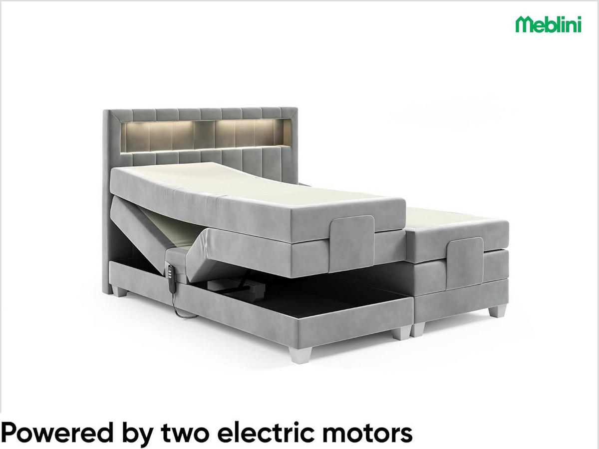 BOXSPRINGBETT ASPERO - Dunkelbraun, Holzwerkstoff (200/200cm) - Meblini